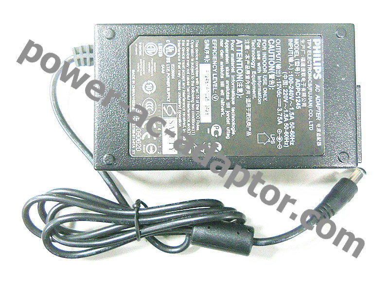 Original 12V 3.75A Philips 233E4/238C4Q LCD AC power Adapter